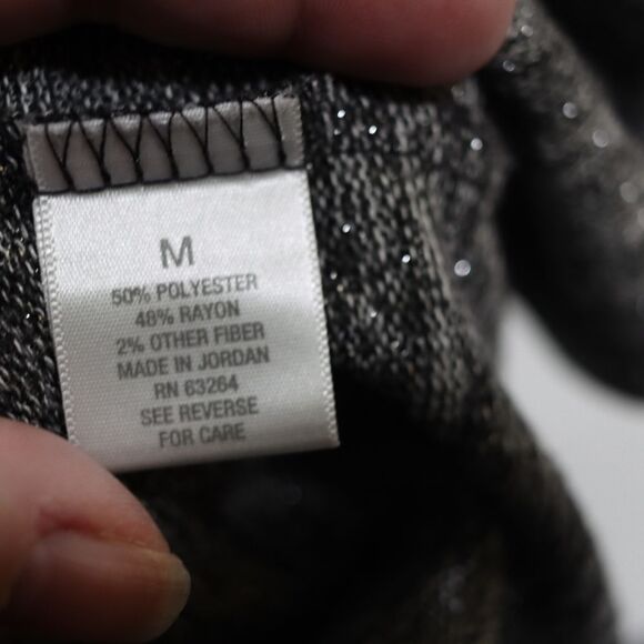 Dress Barn Gray Heathered Oversized Cowl Neck Sweater Medium - Picture 5 of 9